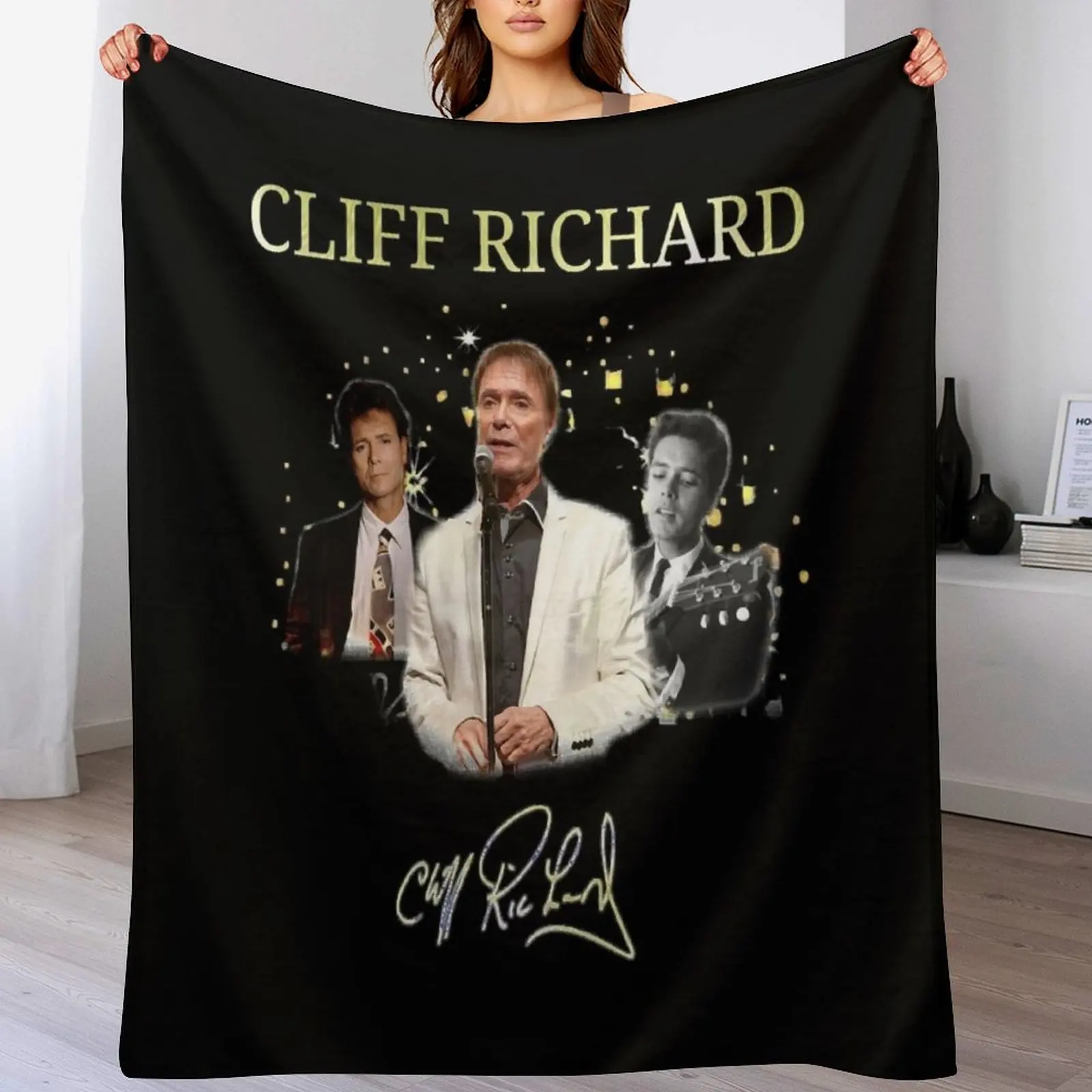 

Bands Top Selling Cliff Richard Funny Men Fan Throw Blanket Heavy Bed linens Thin Baby Blankets