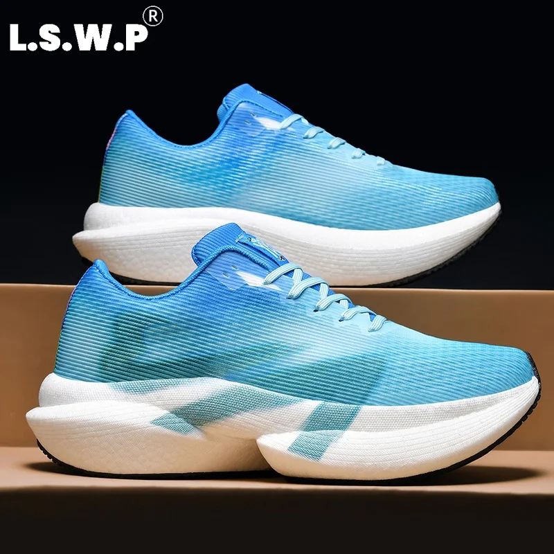Men's Casual Sports Shoes, Colorful Gradient Leopard Print Thick-Soled Running Shoes, High-Rebound Cushioning Sneakers, Fine Mesh Breathable Running Shoes, Non-Slip and Wear-Resistant, Youth Long-Distance Running, Fitness Training, Daily Travel, Unisex Trendy Shoes