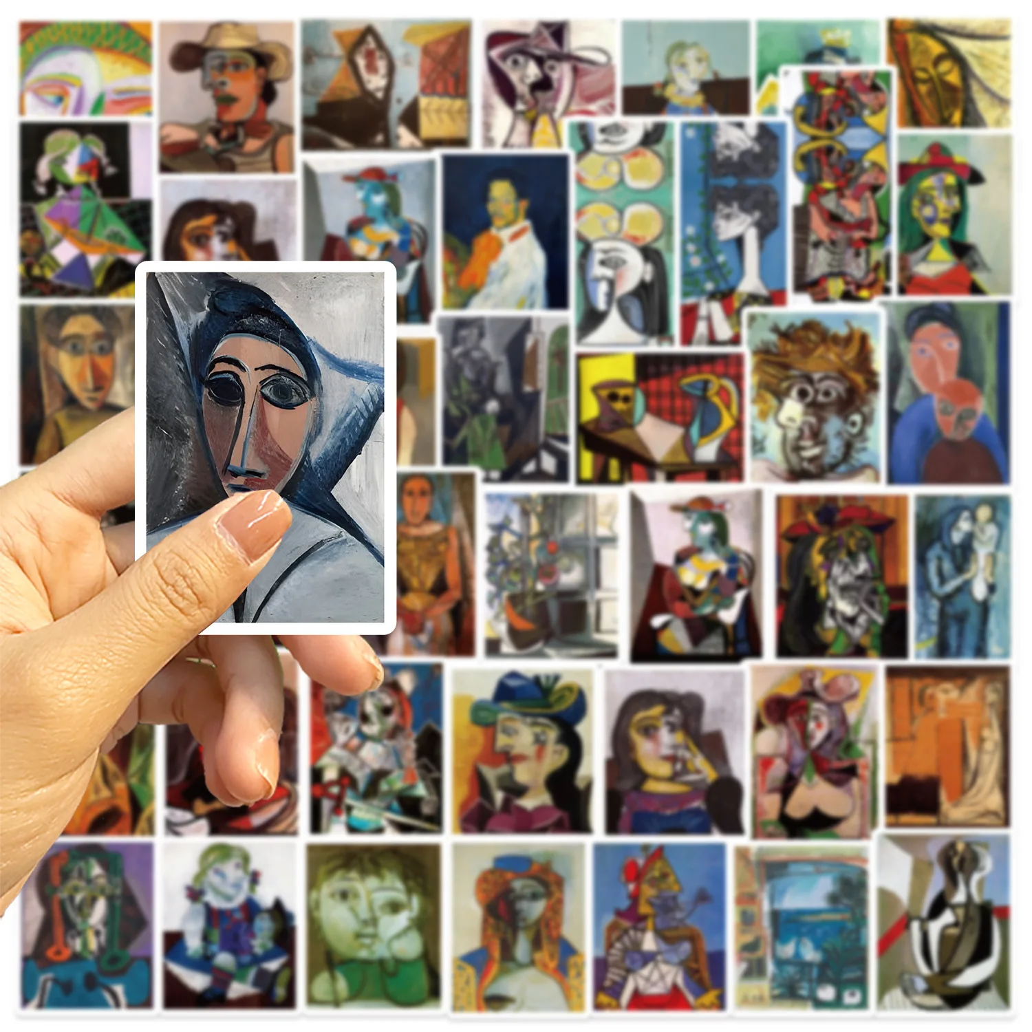 10/50pcs Picasso peinture à l'huile Art esthétique autocollants téléphone guitare ordinateur portable valise étanche Graffiti autocollant enfant jouet