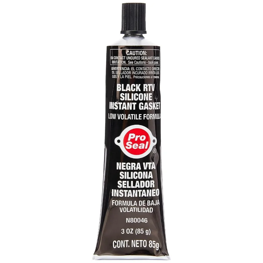 Waterproof Sealant Caulk, Black RTV Silicone for Home Repair, Boat, Auto, Plumbing DIY Projects