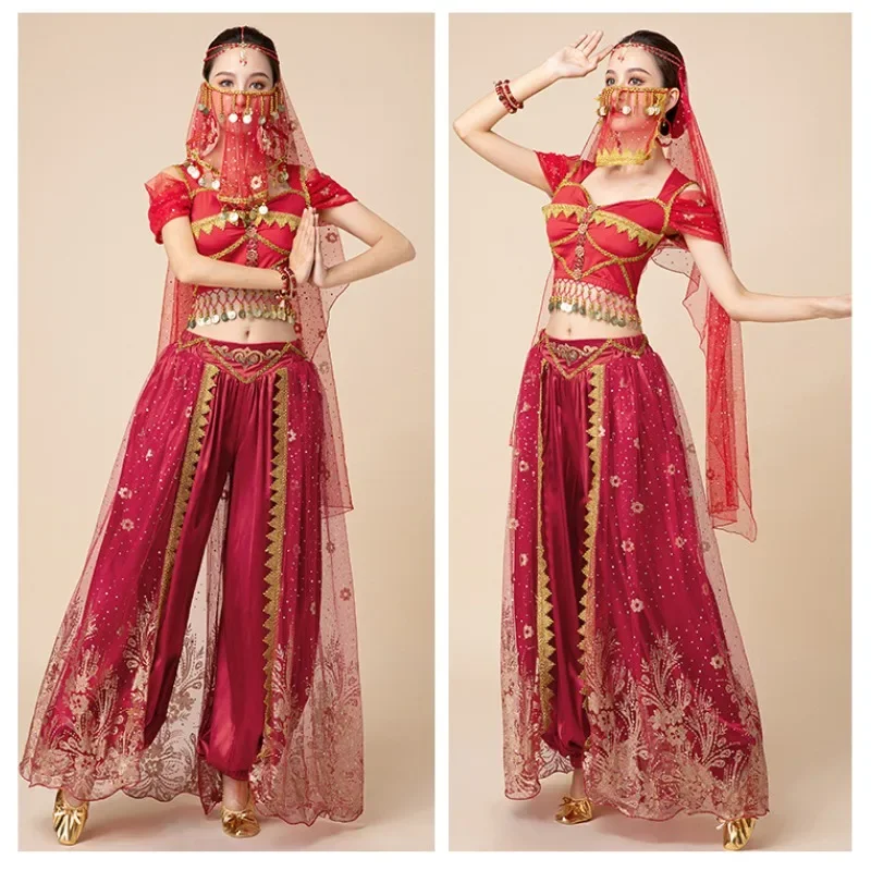 بدلة أداء على الطراز الصيني من هان وتانغ للنساء علاء الدين ياسمين الأميرة ممارسة الرقص الشرقي زي تنكري #5