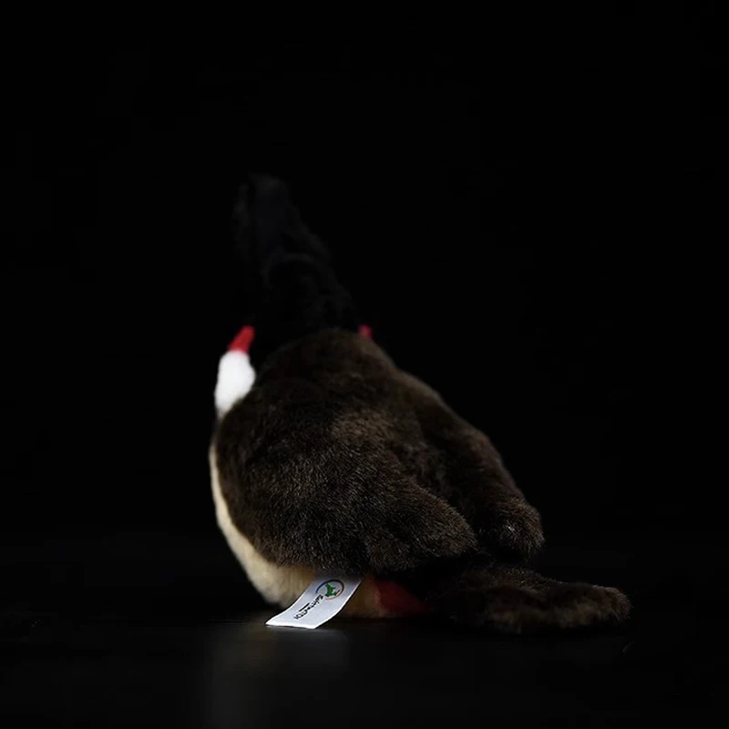 17CM High Cute Red-whiskered Bulbul Plush Toys Realistic Sparrows Birds Stuffed Animals Doll Gifts For Children