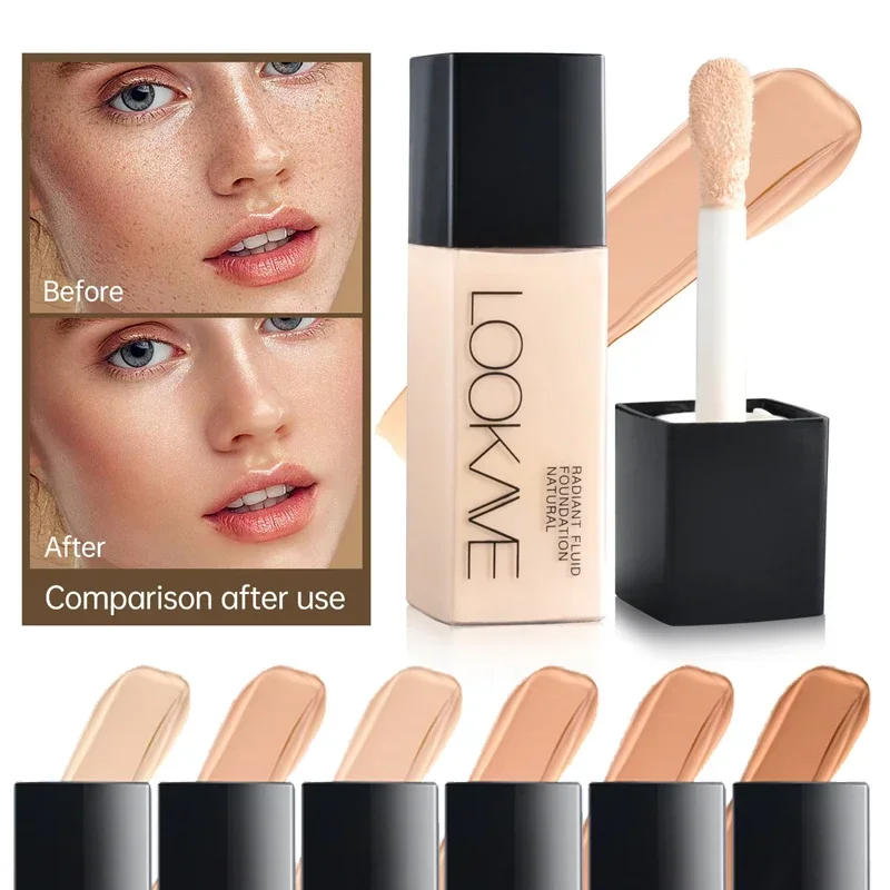 Base mate de cobertura completa, duradera, hidratante, iluminador, corrector, Base líquida, resistente al agua, crema CC, Base de maquillaje, cosméticos