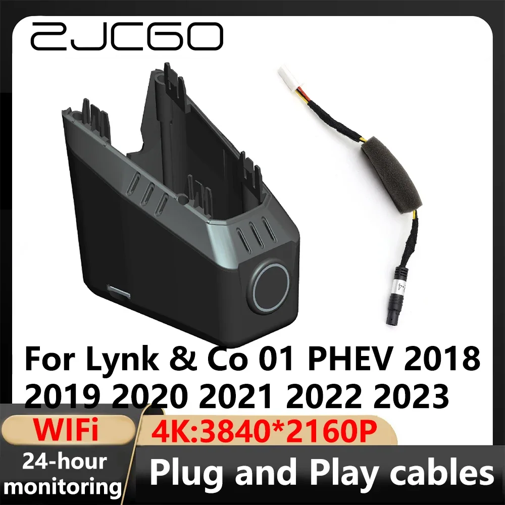 ZJCGO 4K Wifi 3840*2160 Car DVR Dash Cam Camera Video Recorder For Lynk & Co 01 PHEV 2018 2019 2020 2021 2022 2023