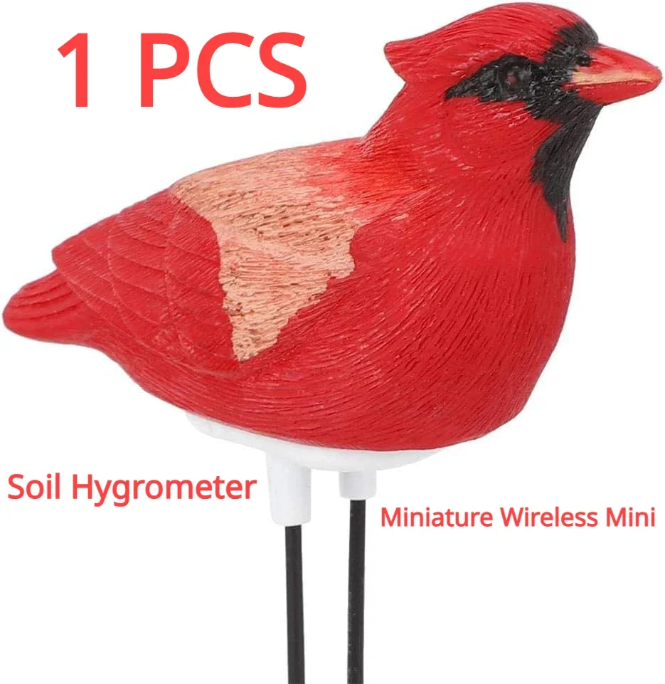 1 pc Indoor Plant Soil Tester Bird Style Water Moisture Garden Test Sensor Meter Hygrometer Watering Alarm Reminder Wireless