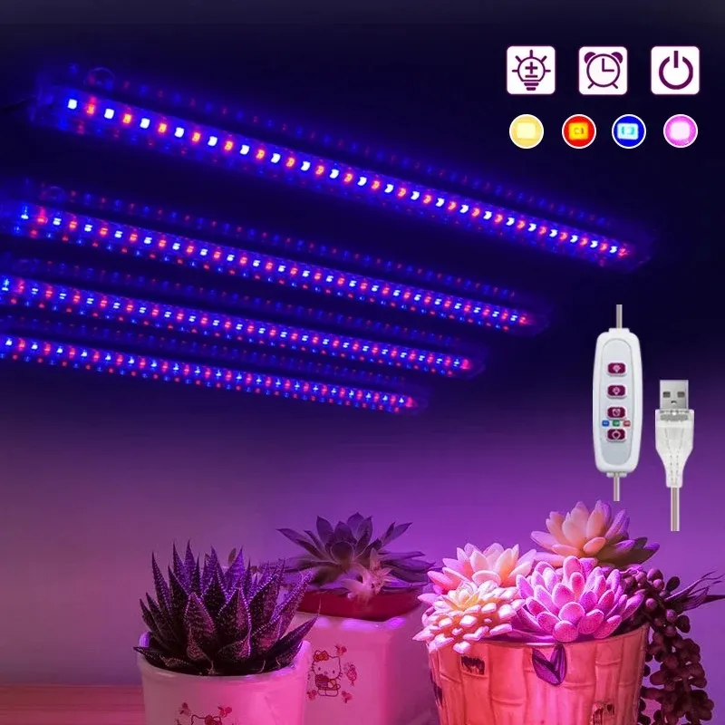 LED Spettro Completo Phyto Lampada USB 5V Coltiva La Barra Luminosa 30cm/50cm 1T 2T 3T 4T Piante Fiori Led Serra Cultivo Idroponico