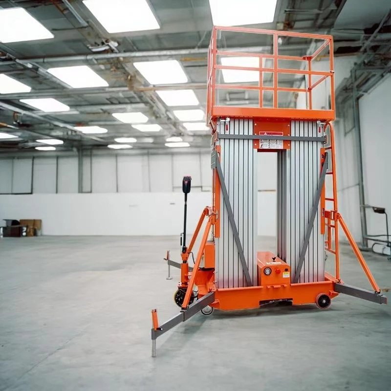 Hydraulic Mobile Aluminum Alloy Two-Post Lift Platform for Vehicle Maintenance and Garage Workshop