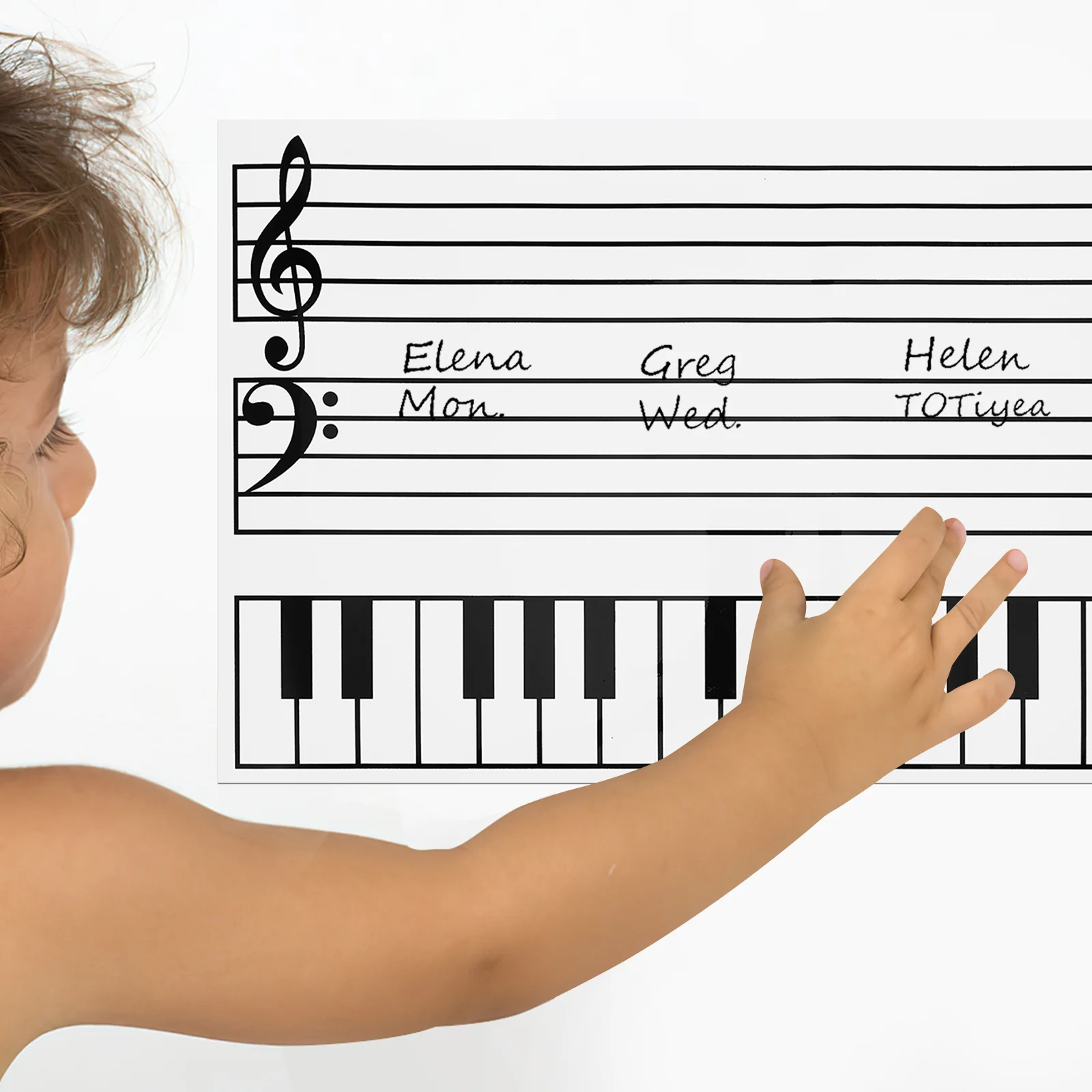 Whiteboard-Stab, Whiteboard-Aufkleber, transparente Planungstafeln für Kühlschrank, trocken abwischbar, liniert