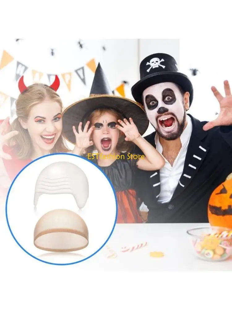 

Y5GC Bald Caps for Adults Kids Makeup Bald Head Caps Fake Bald Costume Gifts