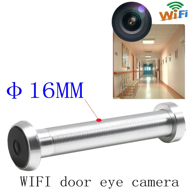 

16MM Diameter Smallest V380 Mini WiFi Peephole Security Door Cat eye Camera wide-angle infrared night vision H.265 P2P ONVIF Cam