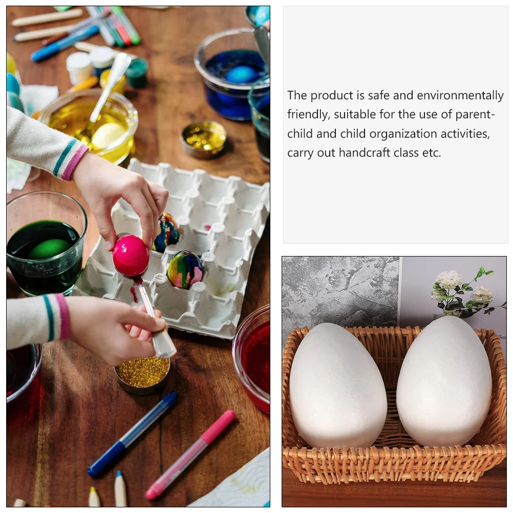 3 PCS Foam Ball Toy Easter Accessories Hanging Egg Home Decoration Painting Ornament Craft Decorating Kit