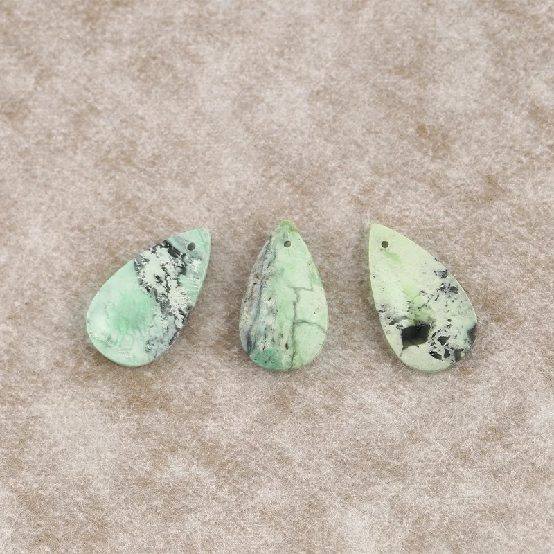 

B&F 3PCS African Turquoise Earring Beads , Handmade Natural stones beads, Stones for jewelry Making Supplies