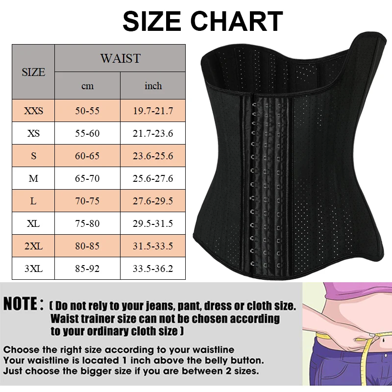 Fajas Colombians Latex Waist Trainer Corset Slimming Waist Cincher 25 Steel Bone Body Shapewear Women Flat Belly Slimming Sheath