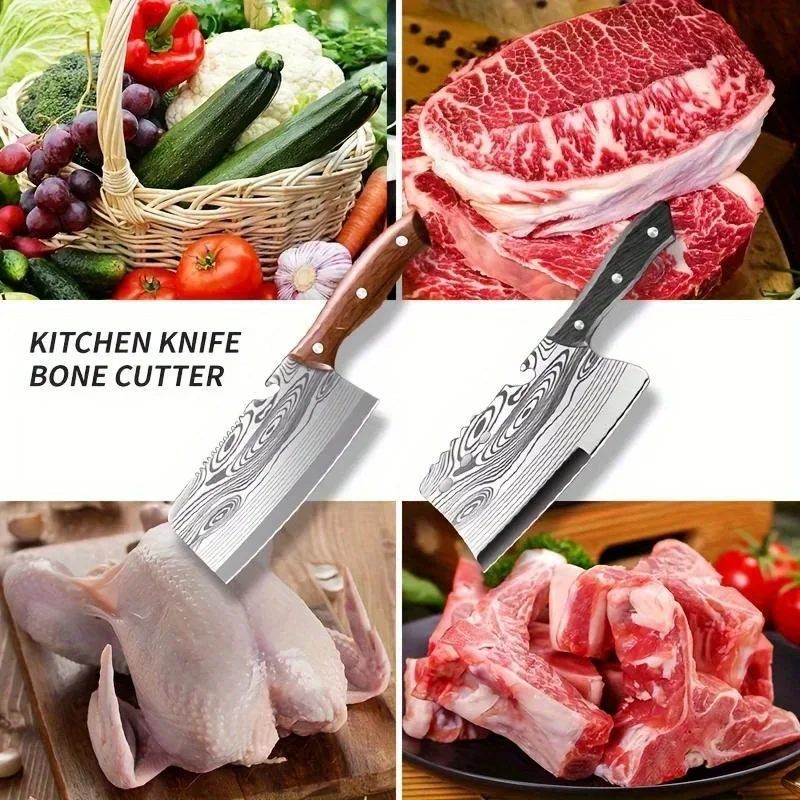 Kitchen knife, household slicer, curved knife, chef specific chopping vegetable dual-purpose knife, kitchen knife2024