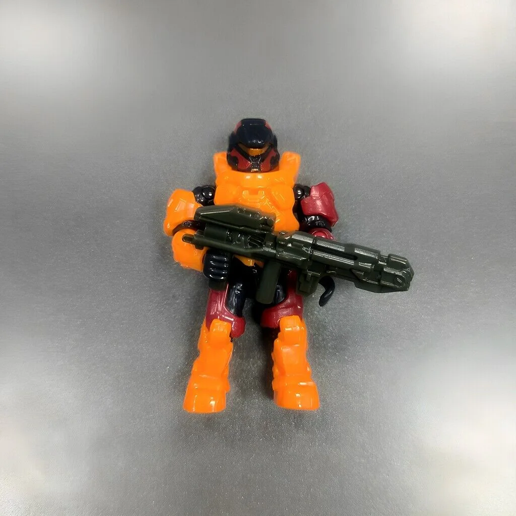 Mini figurine SPARTAN ANUBIS, infini orange, rouge, UNSC, MEGA CONiceaffiliated, HDP54, 5 pièces