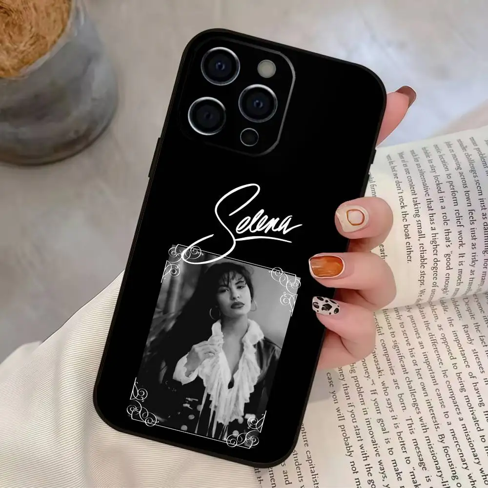حافظة هاتف S-Selena Q-Quintanilla لهاتف iPhone 17,16,15,14,13,12,11 Plus, Pro Max, XS, غطاء أسود ناعم #5