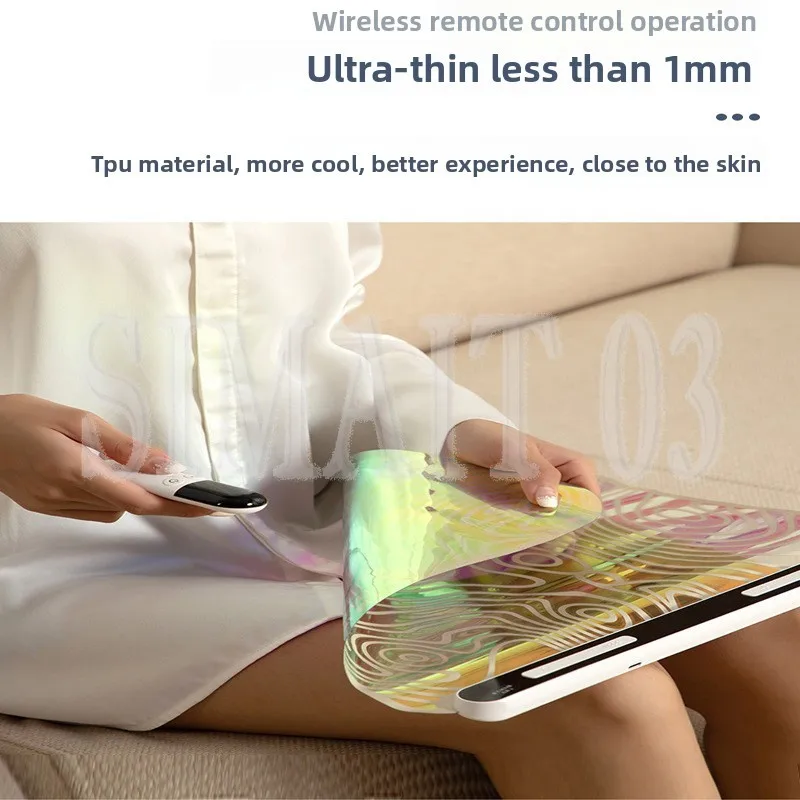 Smart Foot Massager Mat with Colorful Pulse | EMS Electric Foot Stimulator | Rechargeable Remote Control Foot Therapy Pad