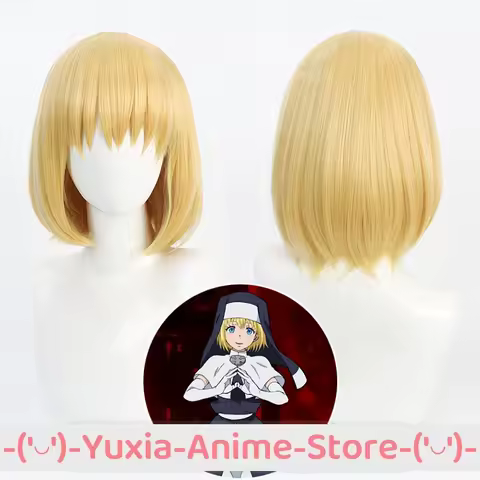 Fire Force Iris Cosplay Wig Anime Game Roleplay Party Costume Prop Synthetic Hair Heat Resistant Fiber