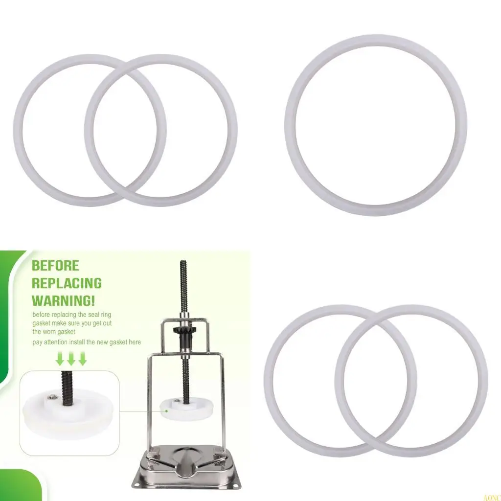 A0NC Easy Installation Silicone Gasket Rings for Sausage Stuffer Vertical Horizontal Units 3L 5L 7L Fits 606SS 1606S Models
