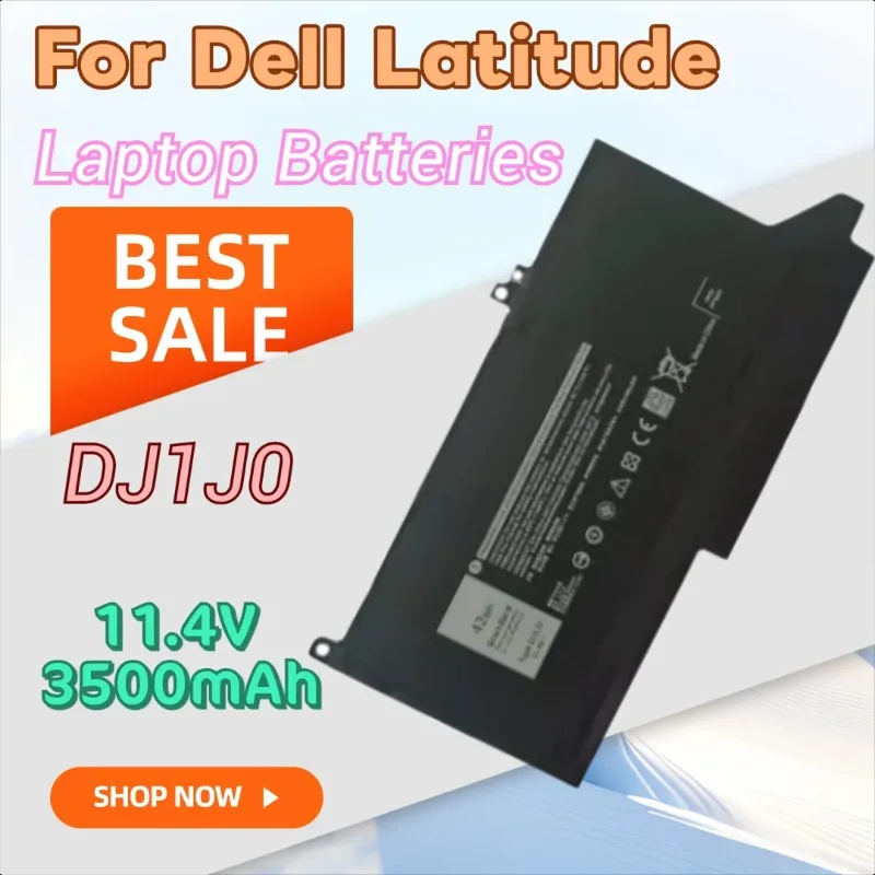 

11.4V 3500mAh Laptop Battery DJ1J0 for Dell Latitude 14 7490 7480 E7480 E7490 13 7380 7390 E7380 E7390 12 7290 7280 E7290 E7280