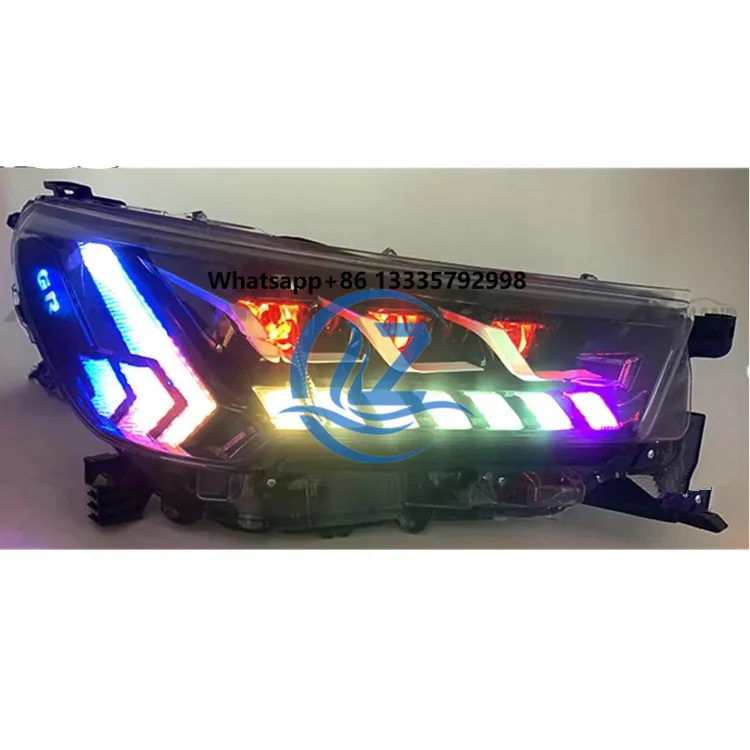 

2021+ Hilux Revo Auto Parts New Design RGB Light Head Lamp