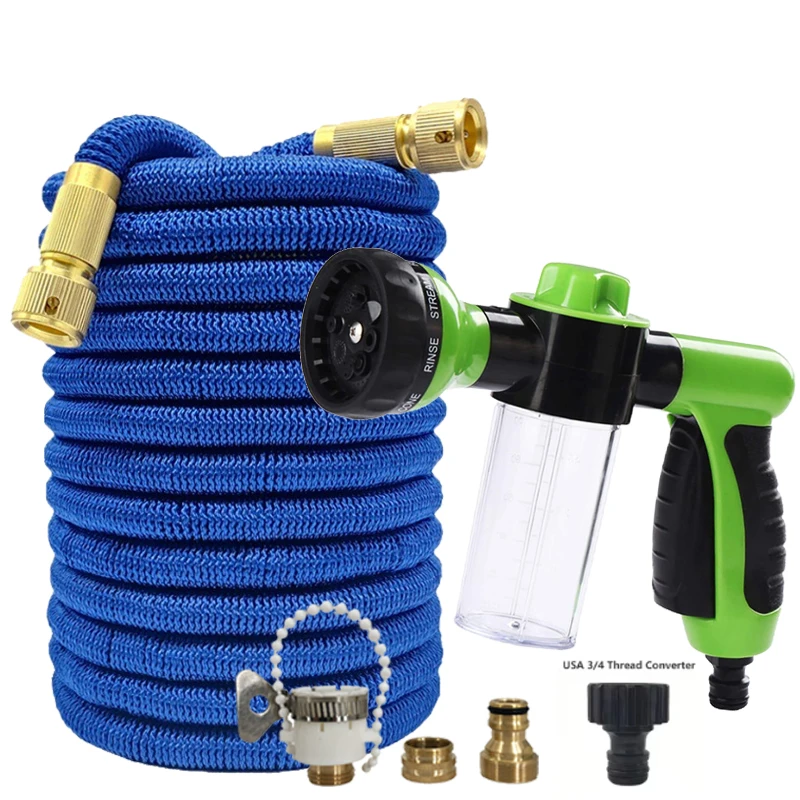 

High Pressure Garden Hose Expandable, 1/2 Connector, Cleaning Foam Water Gun, Used For Garden Irrigation And Car Washing