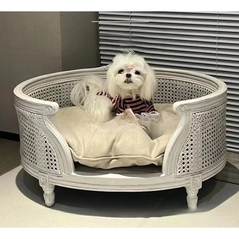 Sofa Cushion Doghouse Mushroom Cat Litter Four Seasons Universal Bed Solid Wood Pet Internet Celebrity Retro