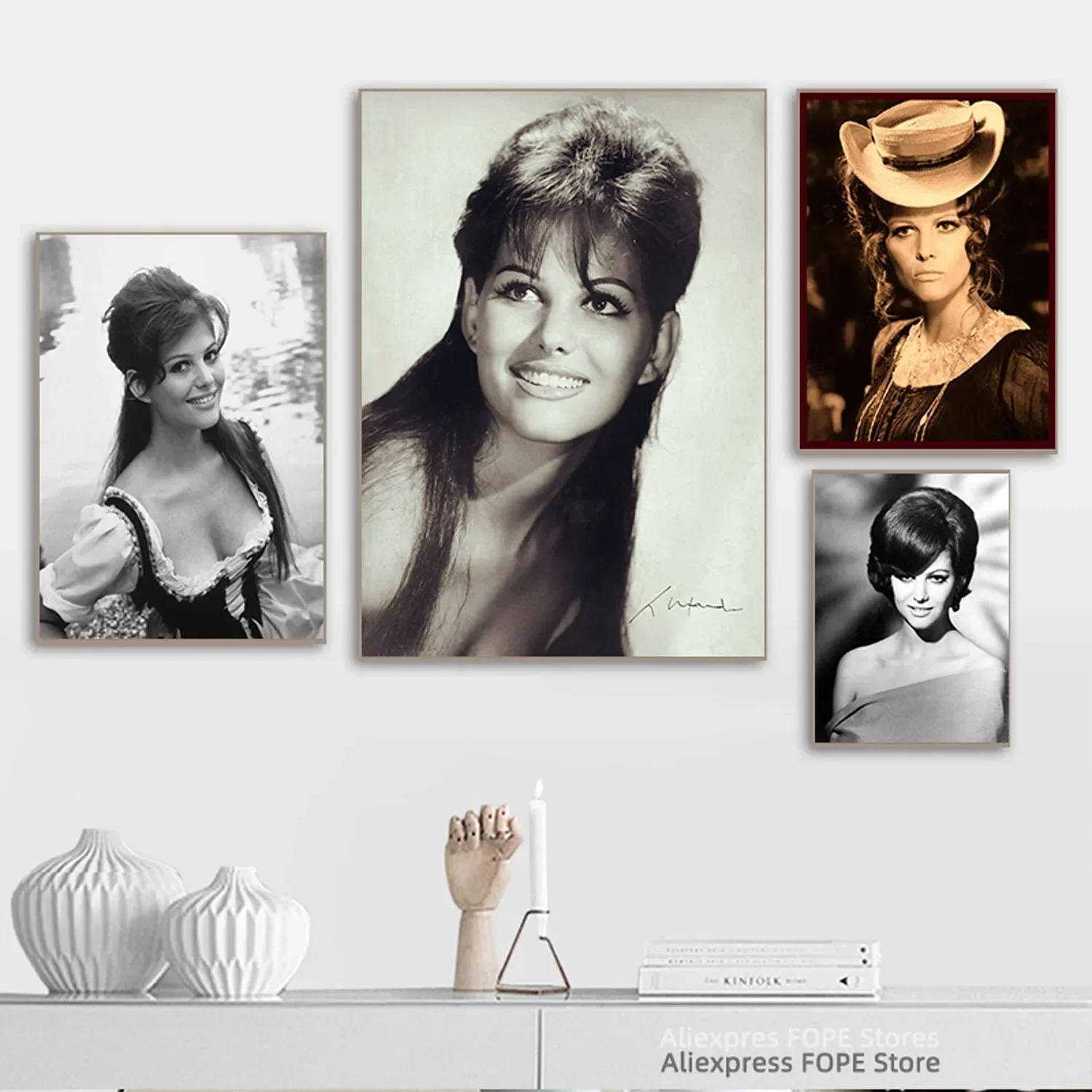 ملصقات ومطبوعات قماشية لصورة المشاهير ، فن جداري ، لوحات ومطبوعات ، سينما ومشاهير ، كلوديا كاردينالي ، ديكور منزلي