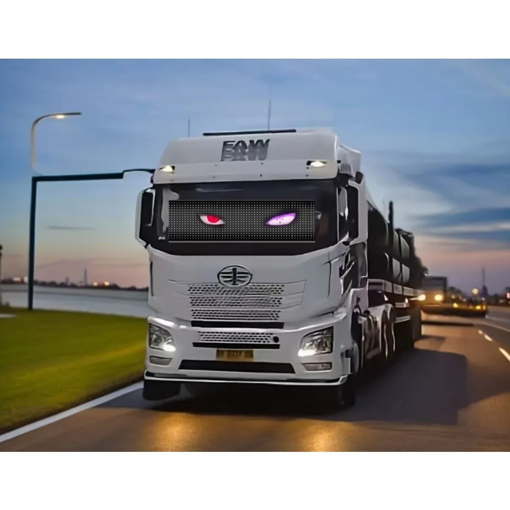 

New 1PCS Devil‘s Eye LED Screen Light USB Plug-in DIY App Control RGB LED Car Matrix Panel Flexible Display for Car Windshield