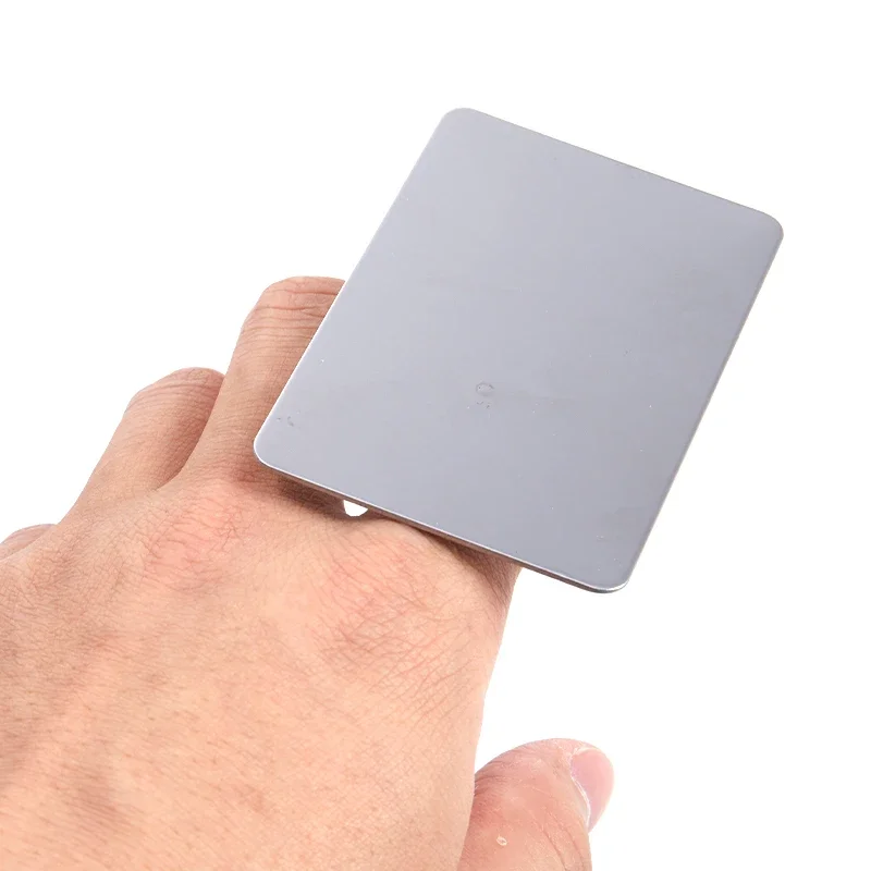 New Finger Ring Color Palette Stainless Steel Plate Make Up Cream Foundation Palette