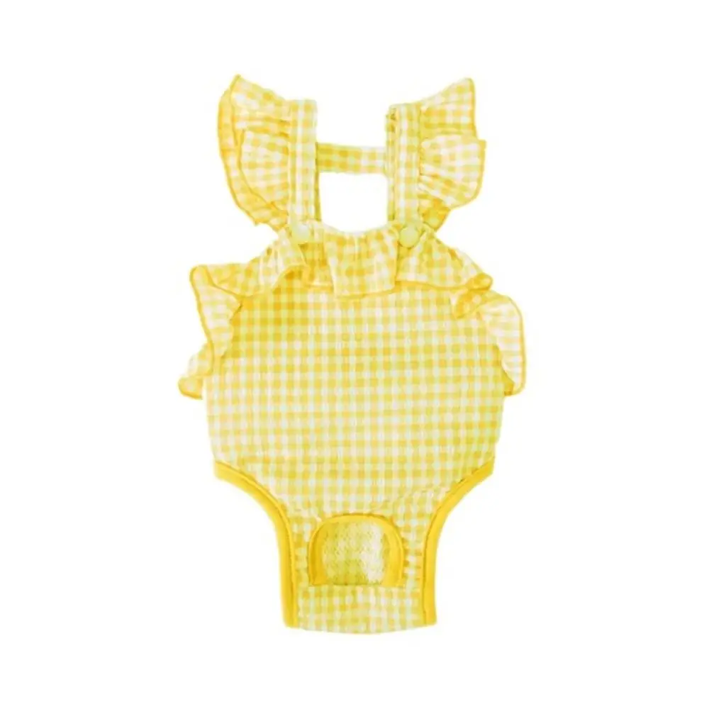 

Plaid Female Dog Physiological Pants Adjustable Washable Dogs Menstruation Pants Reusable Breathable Dog Sanitary Pants