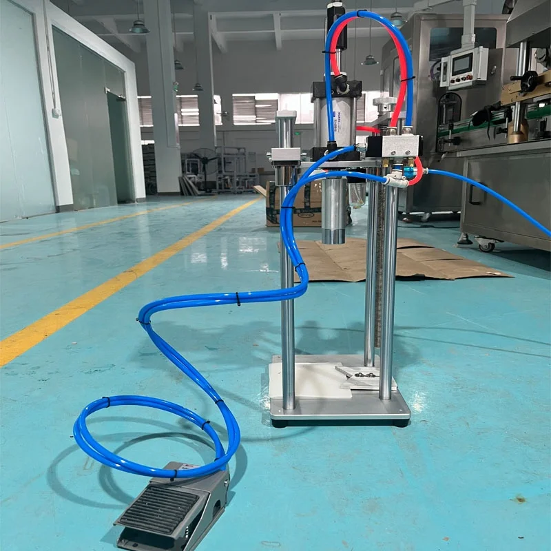 

Semi-automatic aluminum cap screw ropp manual handheld capping machine for small spiral bottle glass bottles