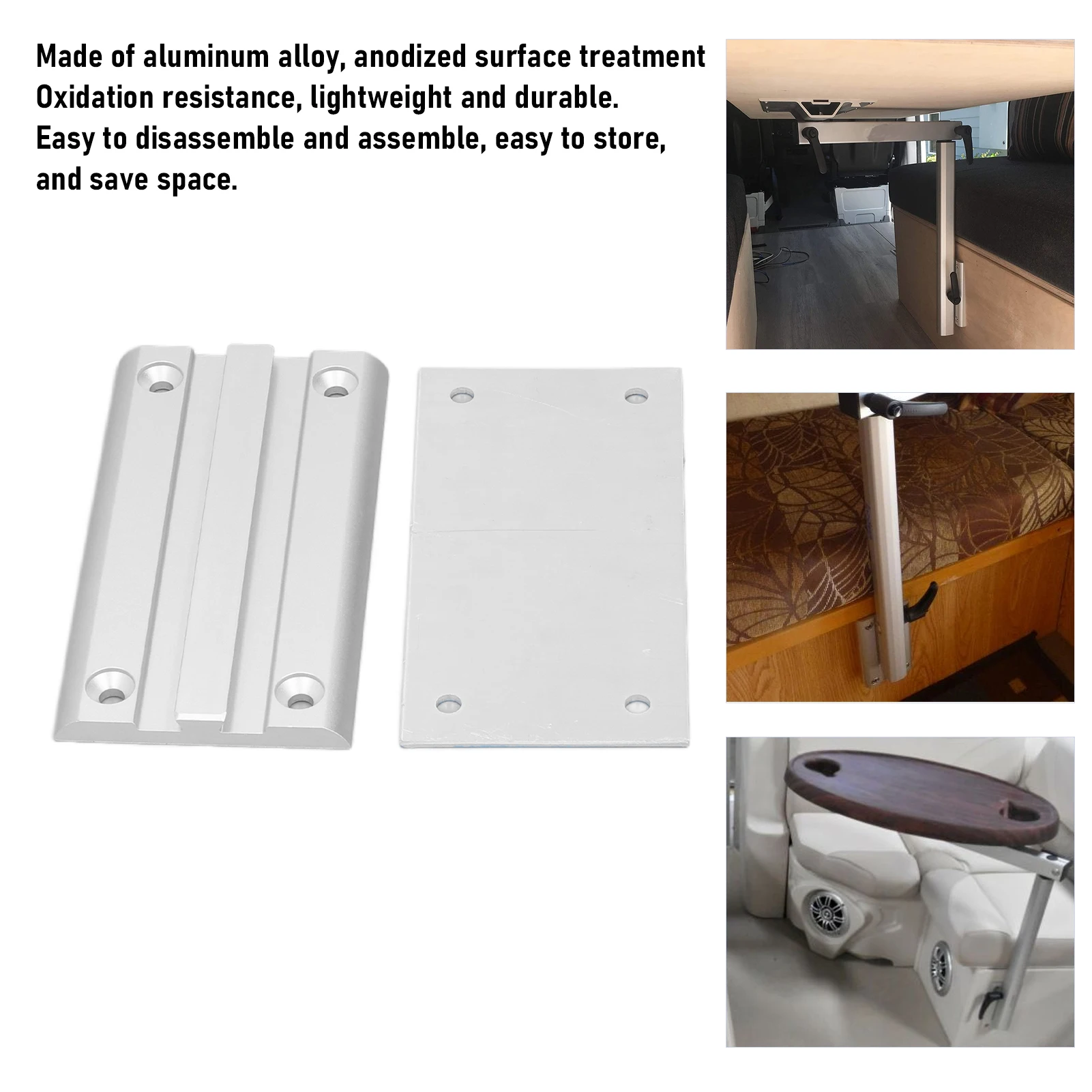 Removable Table Leg Bracket Aluminum Alloy Rotatable Surpport RV Accessories for Motorhome Table Leg Surpport