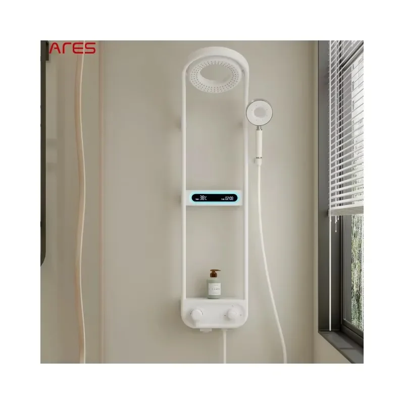 

Luxury Multifunctional 4-Function Shower Unit High Pressure Rainfall Stainless Steel Bathroom Massage Shower System Panel