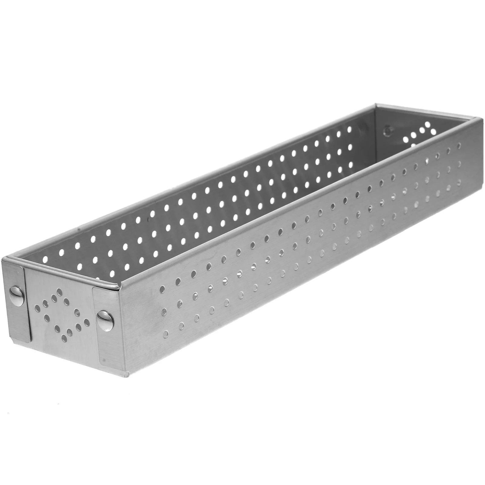 

Stainless Steel Chopsticks Storage Box Large Capacity Utensil Holder for Kitchen Restaurant Cutlery Organizer Drain Design Metal