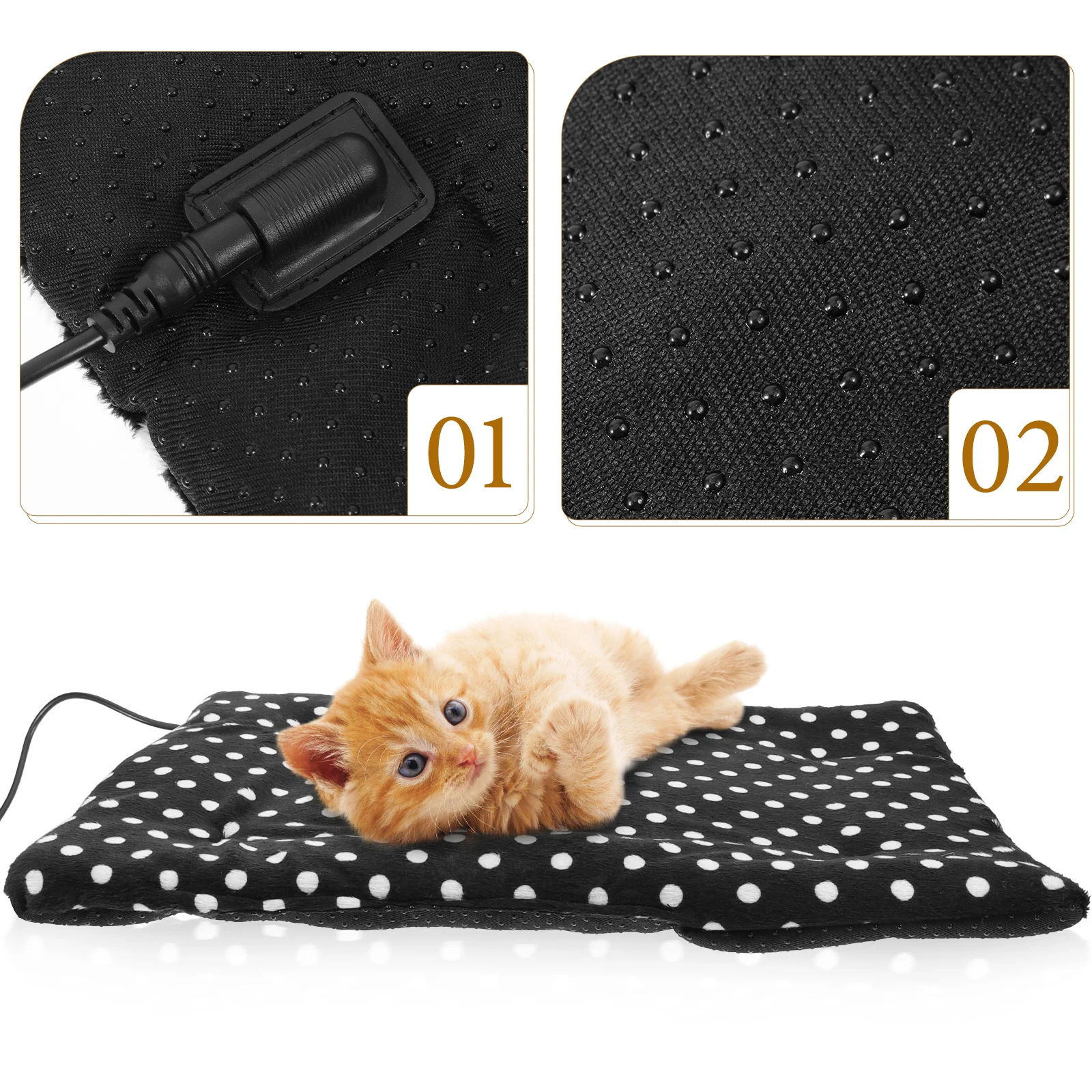

Winter Pet USB Heating Pad Soft Cloth Material Temperature Control Foldable Warm Electric Pet Bed Heated Blanket for Dogs Cats