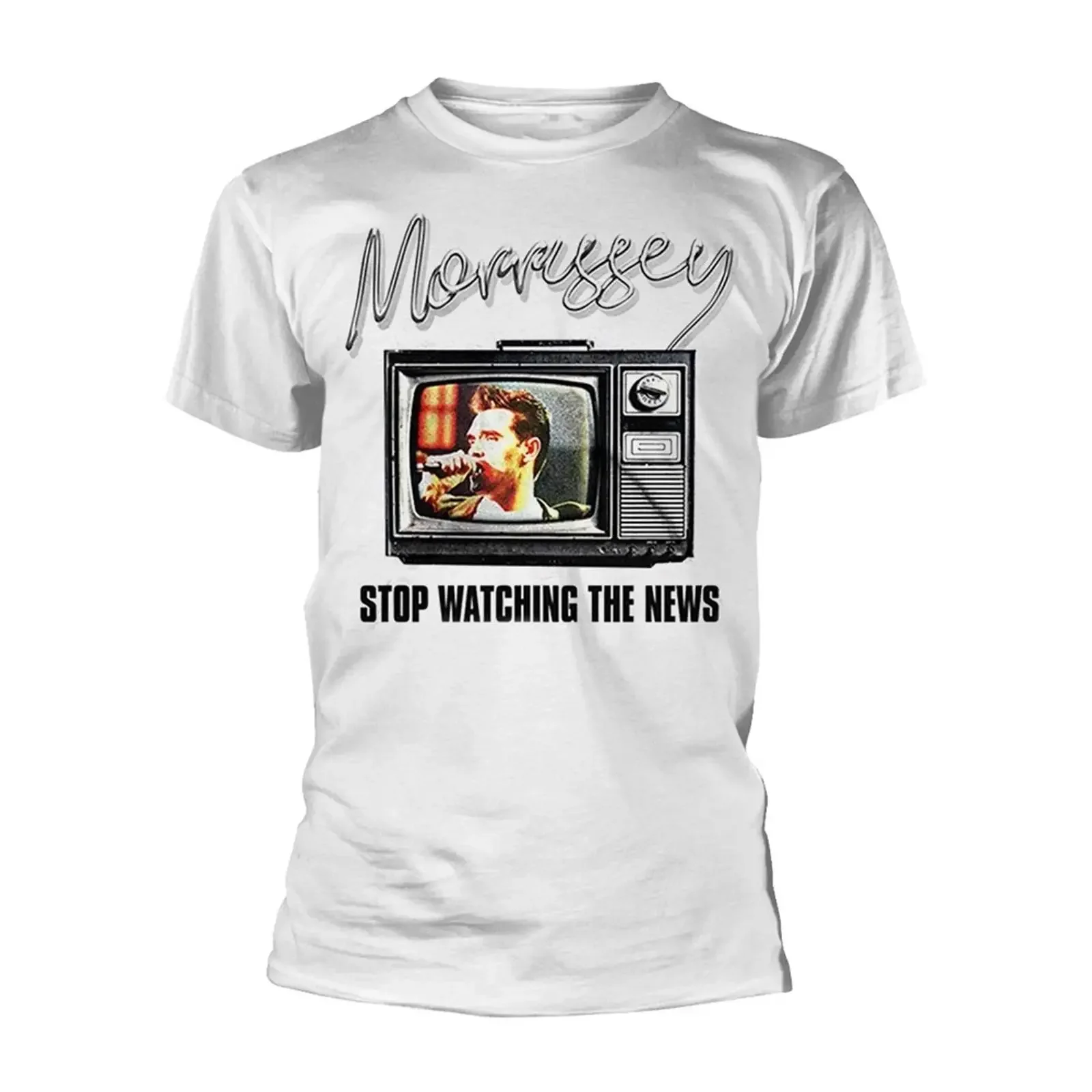 MORRISSEY STOP WATCHING T Shirt Größe XL G66z vintage Washed Stylish Stretched designer clothes Slightly fashion graphic Unisex