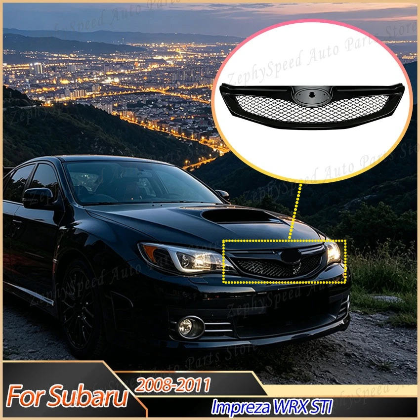 

Front Grille For Subaru Impreza WRX STI 2008-2011 Hood Grilles Air Intake Grille Radiator Mesh Overlay Trim Car Accessories