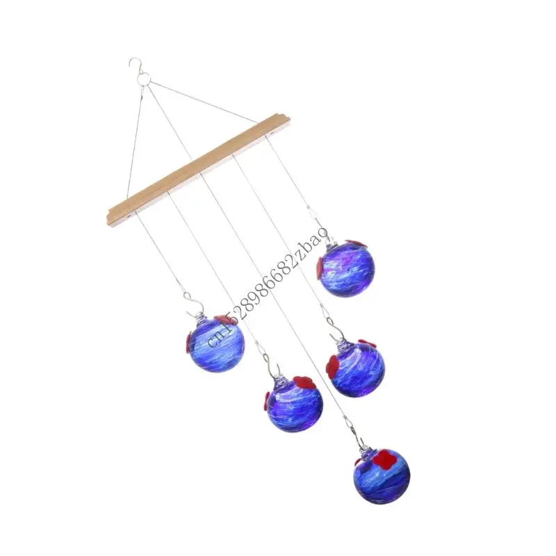 

H7EA Decorative Garden Bird Feeders Shatterproof Glass Construction Weather Resistant For Year Round Bird Feeding