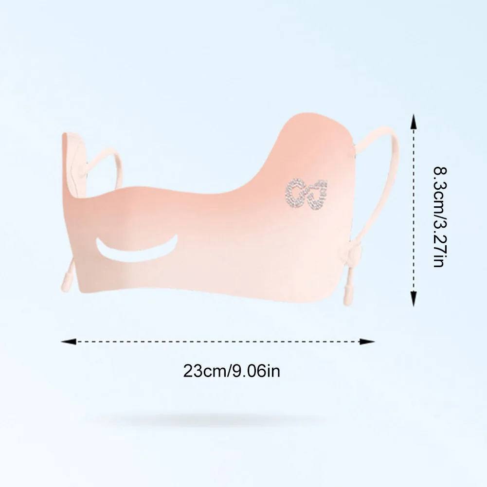 Sunscreen Mask Breathable UV Protection Mask Ice Silk Face Shield Summer Face Cover for Driving Cycling Running