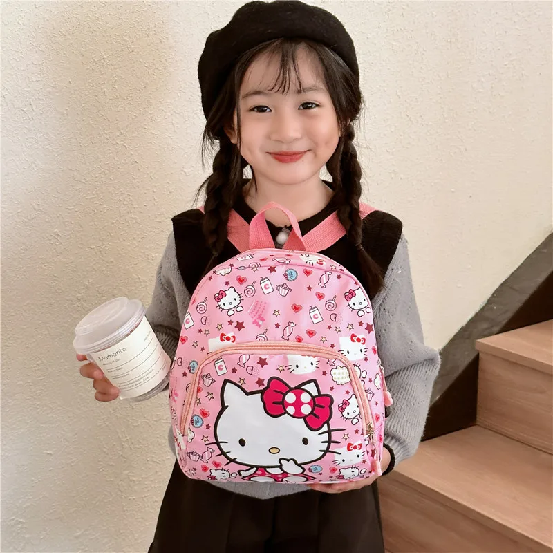 Sanrio Hello Kitty Children\'s Bags Cartoon Cute Boys and Girls Burden Reduction Kindergarten Backpack Children Backpack