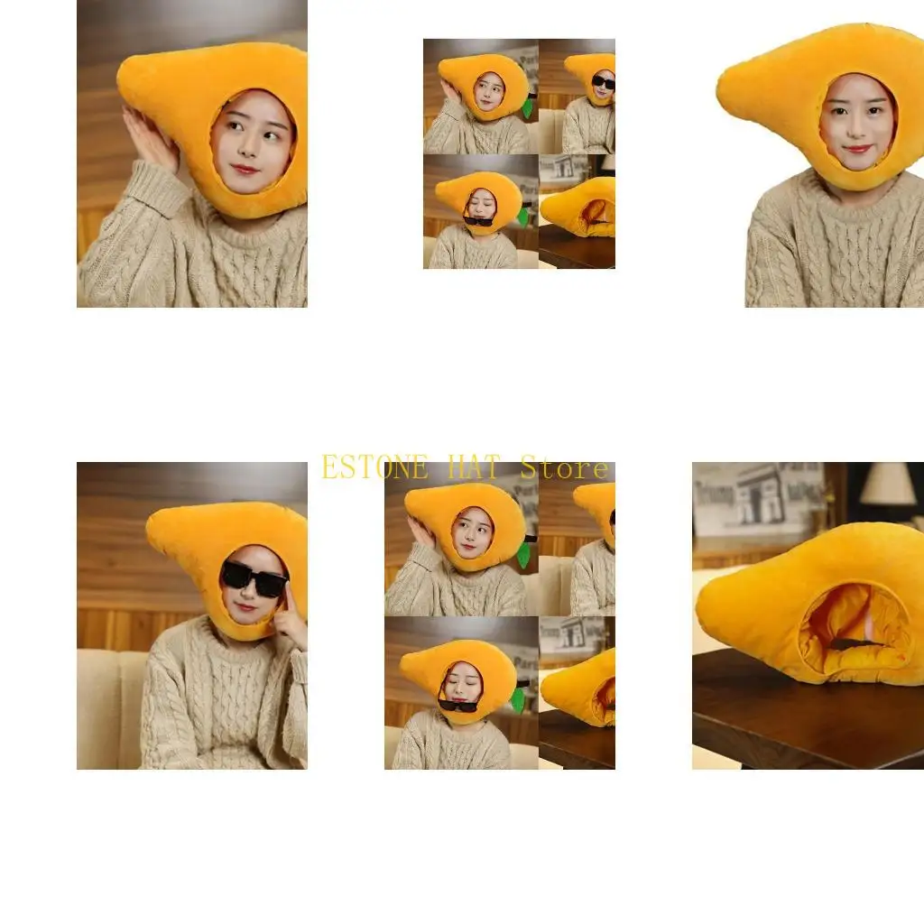 49MF Creative Mangoes Plush Hat Funny Fruit Stuffed Headgear Cosplay Party