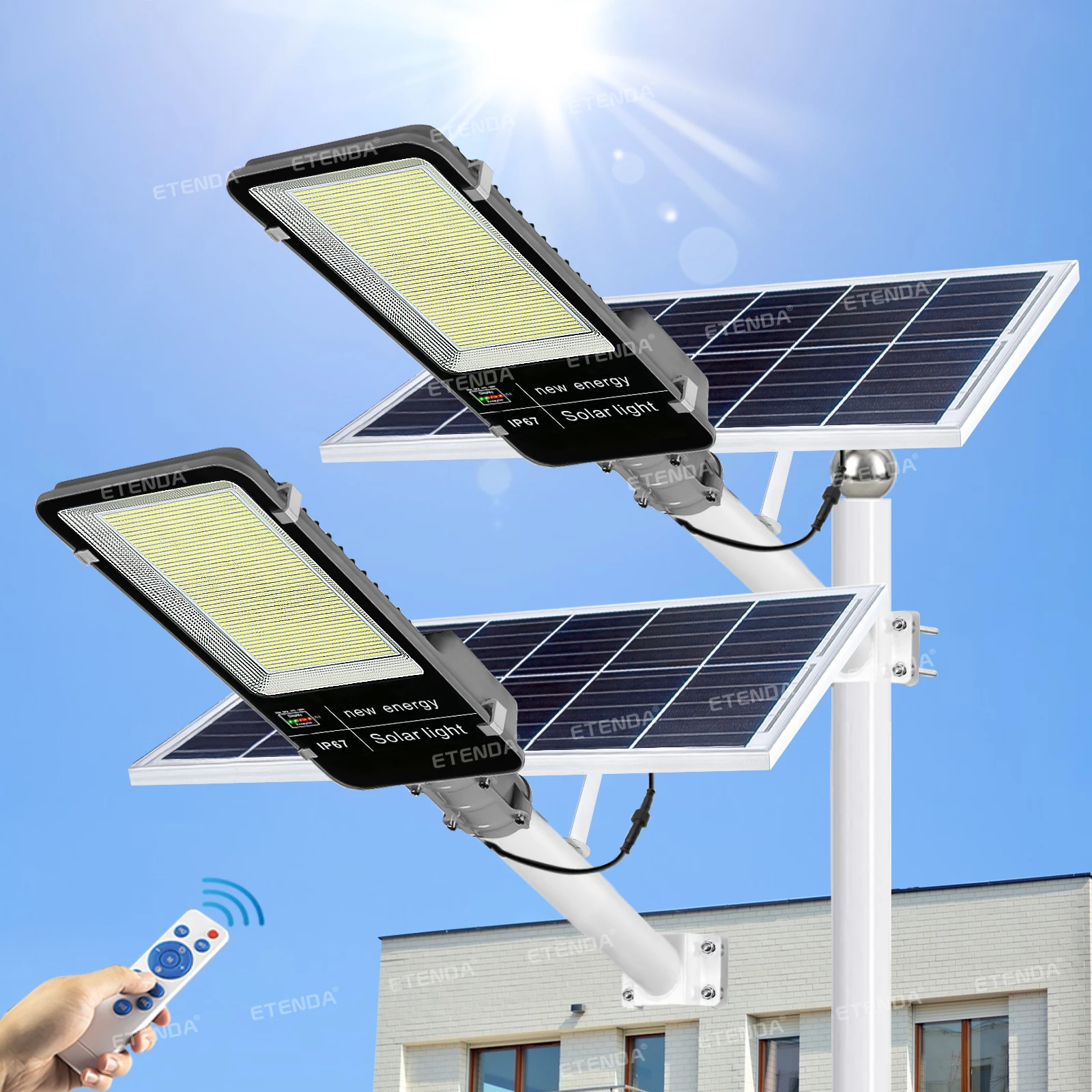 500W Solar Powered Road Light LED CHIPS Solar Lights Outdoor Streetlight 200W Led Street Light