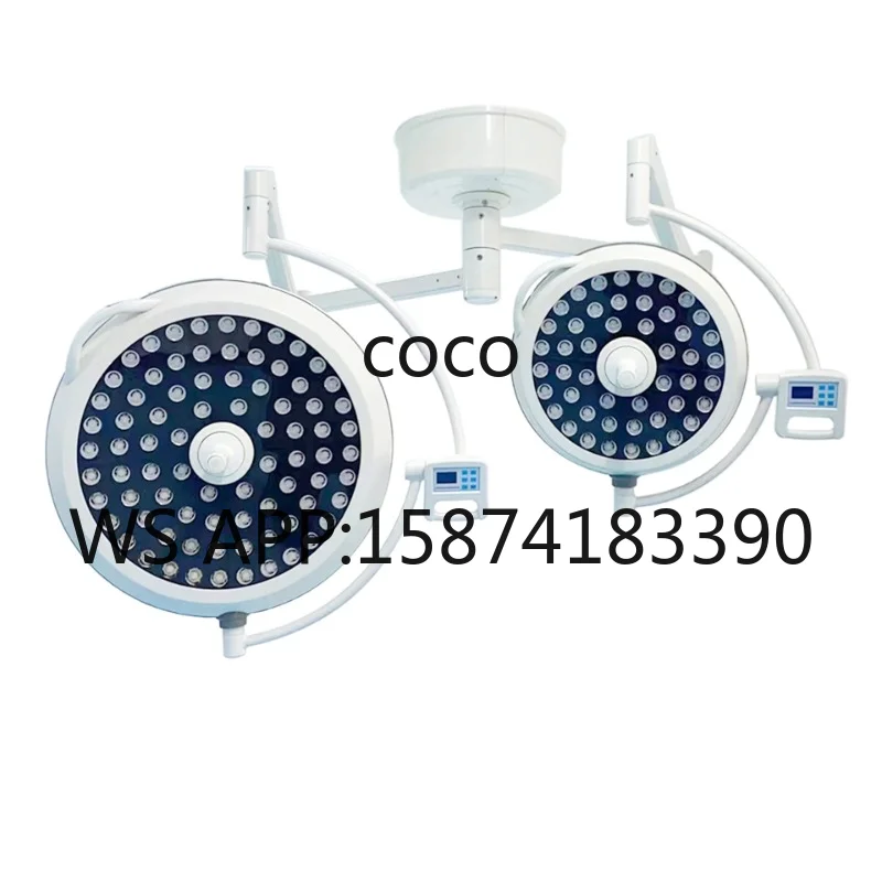 Ceiling-Mounted Double Dome LED Surgical Light – Shadowless OT Light for Medical Operation