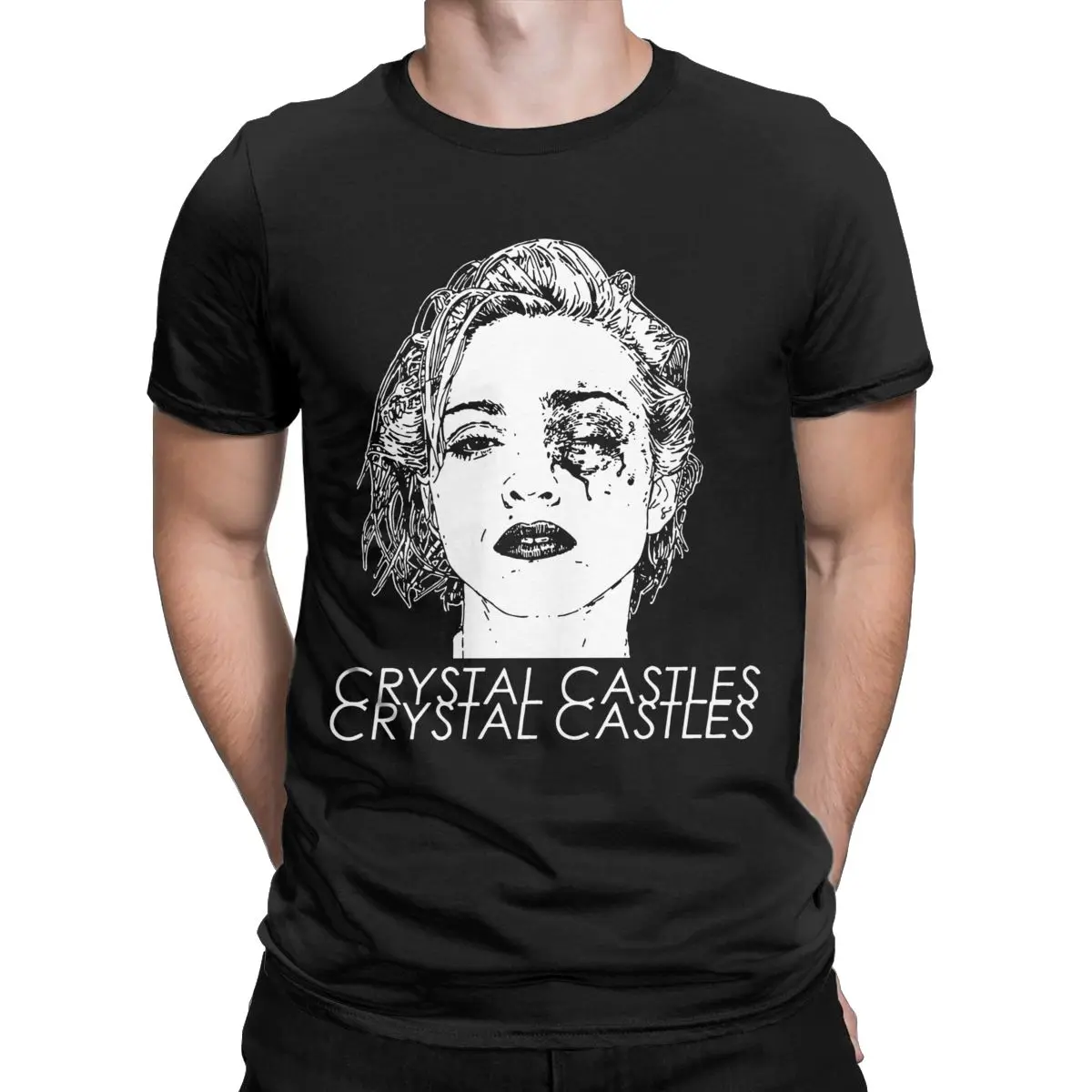 Men Crystal Castles T Shirt Cotton Tops Crazy Short Sleeve O Neck Tees Graphic Printed T-Shirt