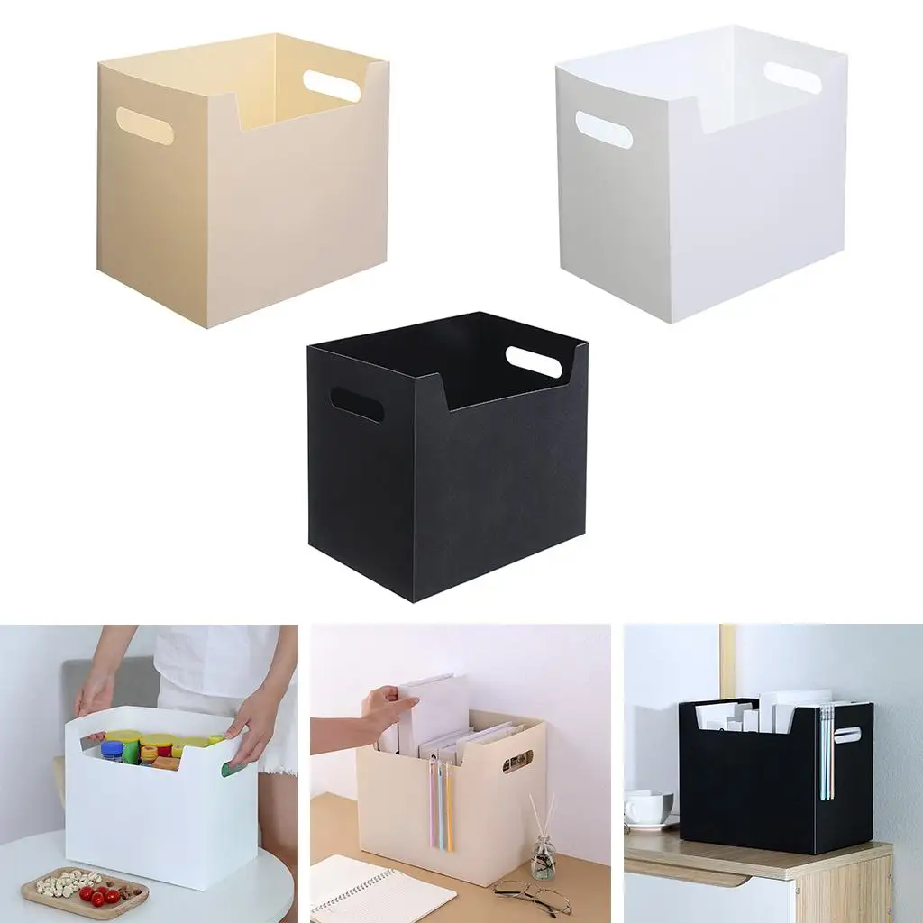 Desktop Storage Box Multifunctional Portable Foldable Box Organizer Storage Bin with Side Handle Cabinet