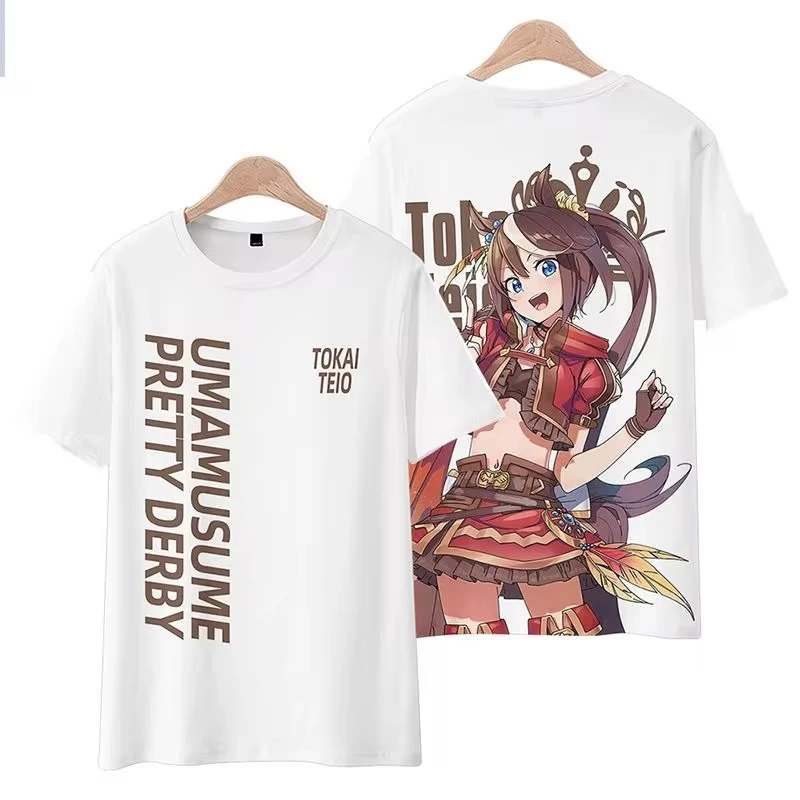 Anime Umamusume: Pretty Derby Cosplay T Shirt Women Men Summer O-neck Short Sleeve Funny Kids Tshirt Graphic Tees Shirts