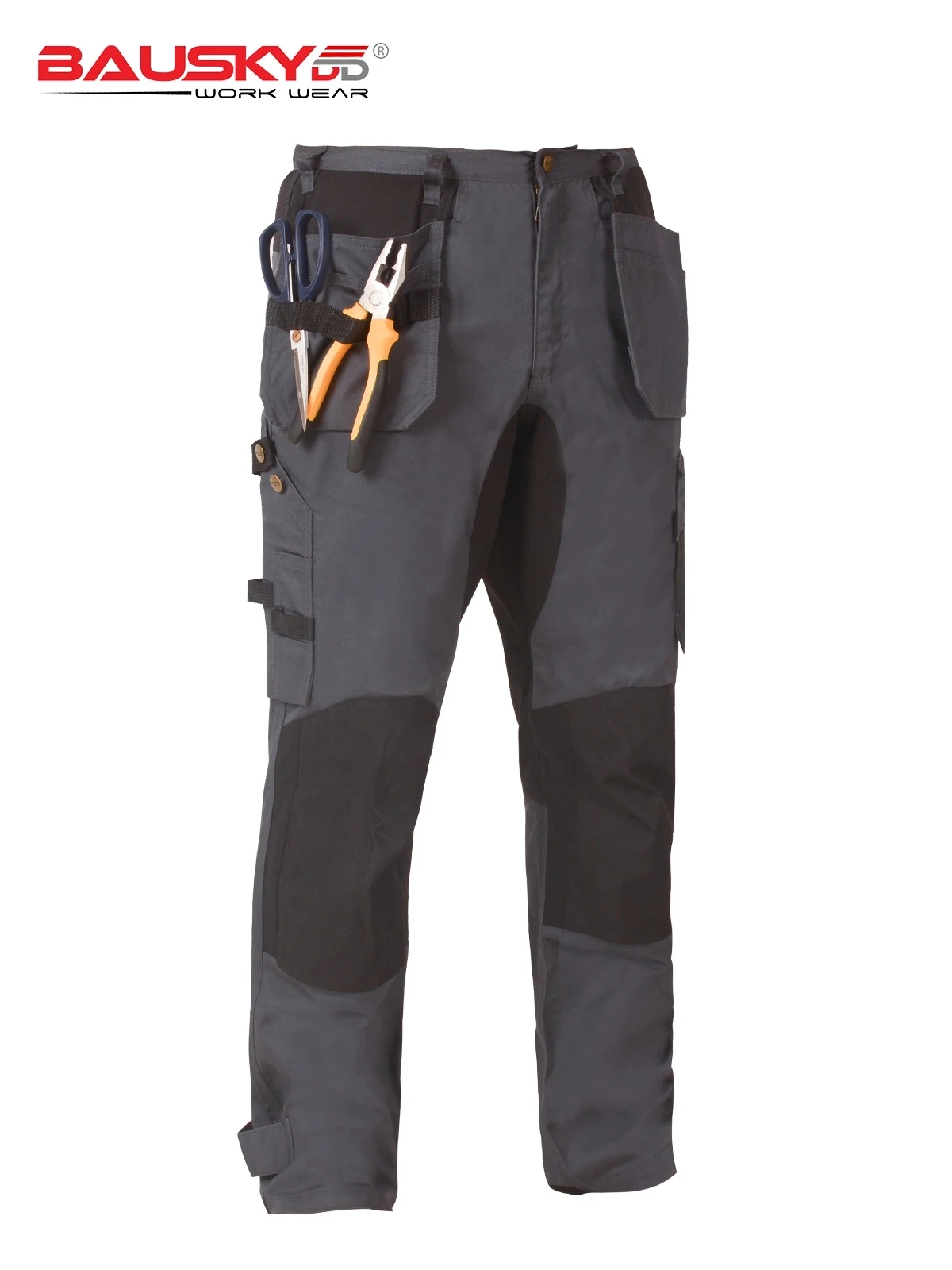 Mens Workwear Pants High Stretch Material Multi Tool Pockets Working Clothes Work Trousers