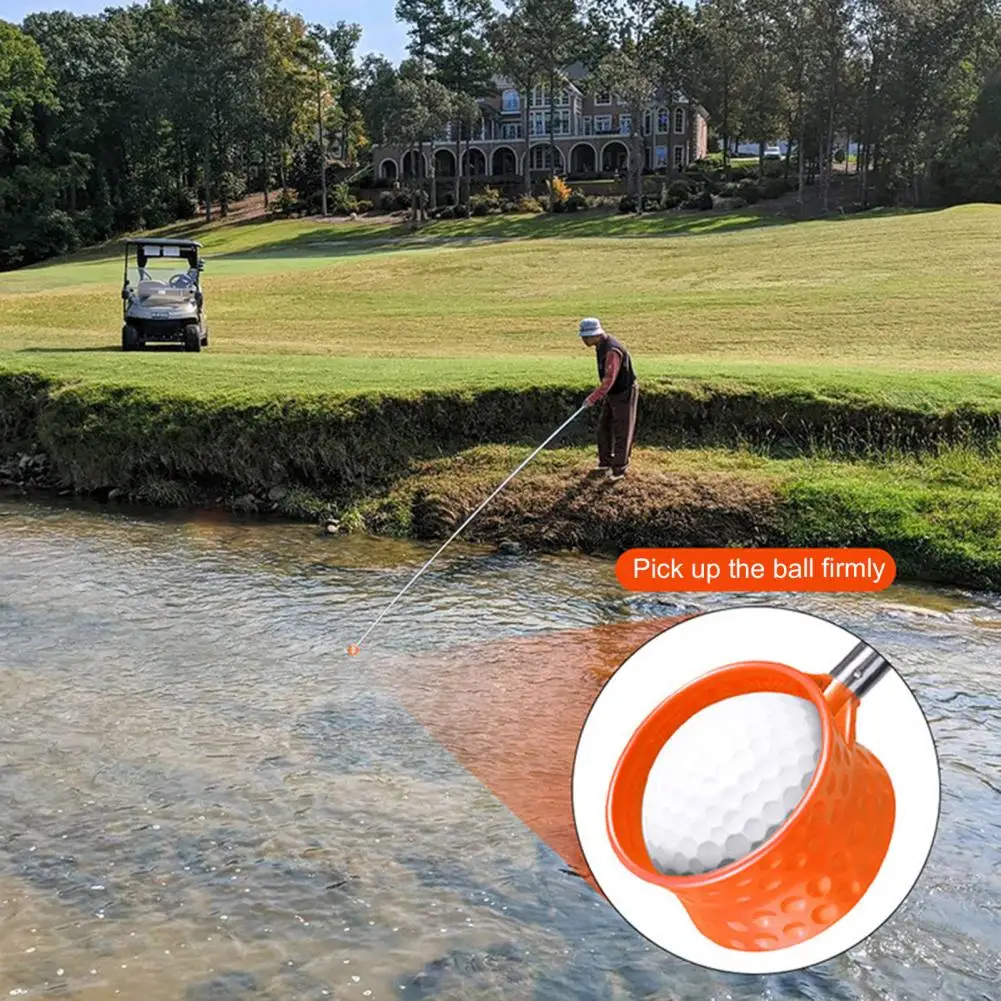 

Anti-slip Handle Golf Retriever Stainless Steel Telescopic Golf Ball Retriever for Water Two-sided Grabber Tool Portable for Men