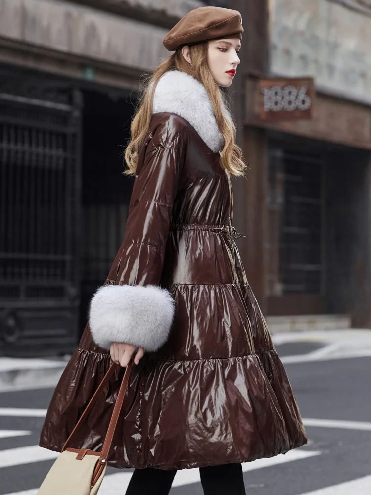 2023 New Patty Winter Trend Fashion Fur Grass Coat Temperament Goose Down Coat Women's Coat